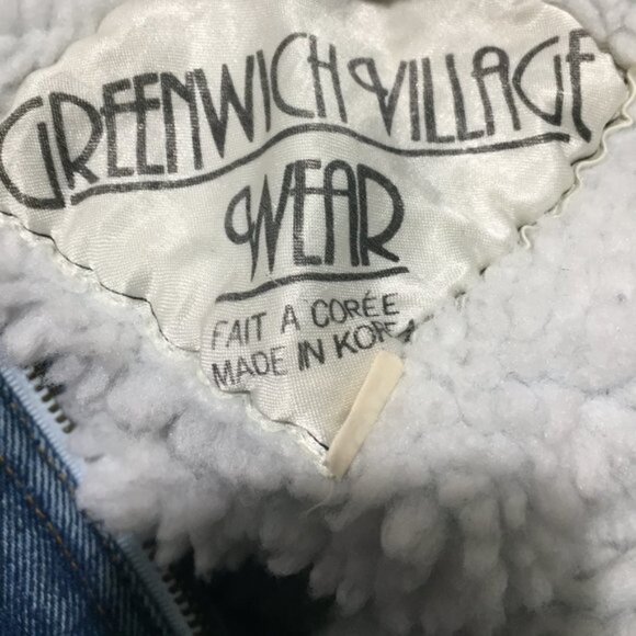 VINTAGE GREENWICH VILLAGE WEAR DENIM SHERPA JACKETS SIZE L - Picture 6 of 6